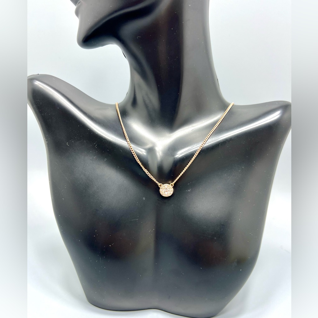 Ladies Givenchy Pink Crystal Pendant Necklace 182Extender 36$